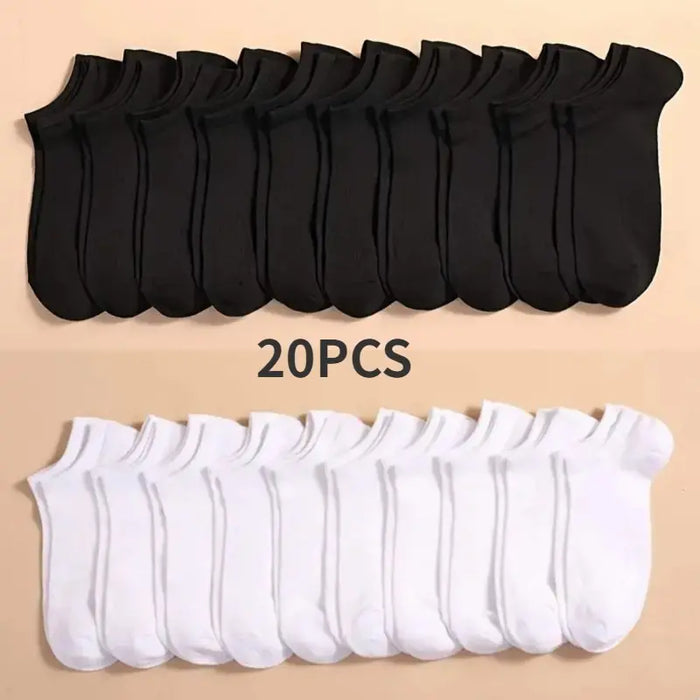 Low-Cut Socks — Black, White or Mixed Pack