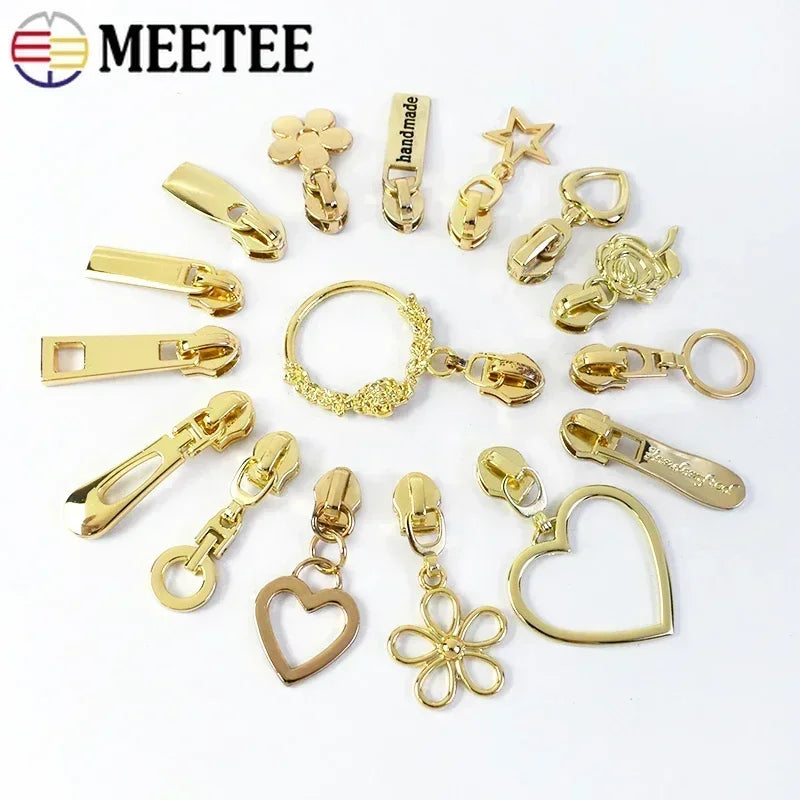 5# Zipper Sliders for Nylon Zippers Tape Bag Zips Pull Head Sewing Luggage Repair DIY