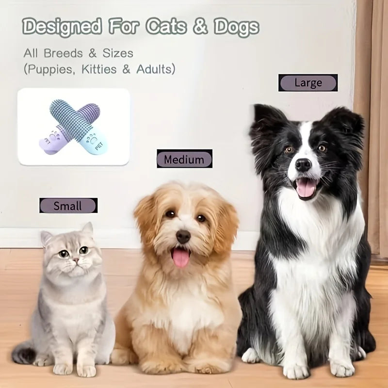 Soft Silicone Dog Toothbrush 360° Finger for Dogs Cats Durable Pet Brush Tooth Cleaning