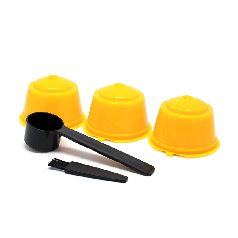 Fit For Dolce Gusto Coffee Filter Cup Reusable Capsule Filters With Spoon Brush
