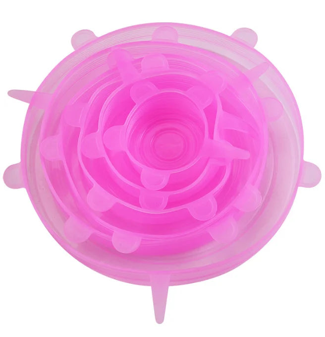 Food Grade Silicone Preservation Cover Reusable Airtight Universal Dish Stretch Round