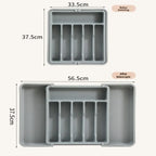 Expandable Kitchen Drawer Organizer, Adjustable Cutlery Storage Tray with Dividers