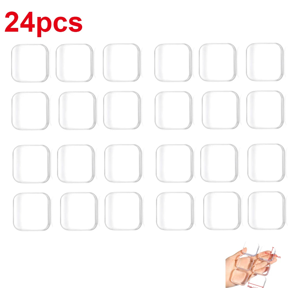 Clear Door Stopper Wall Protector Self Adhesive Furniture Bumper Pads Noise Dampening