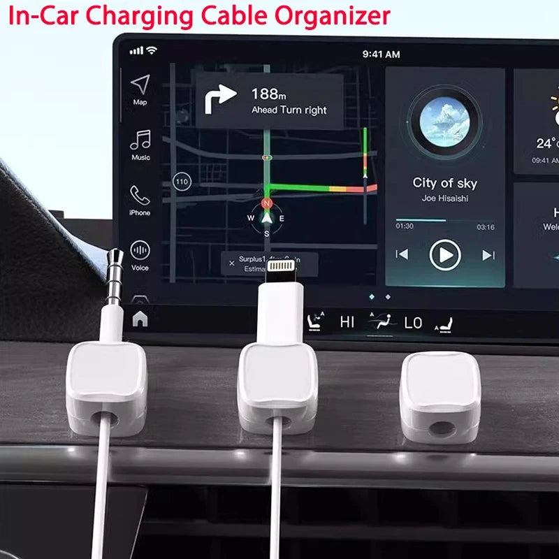 Magnetic Cable Clip Holder Adhesive Wire Keeper Cord Organizer