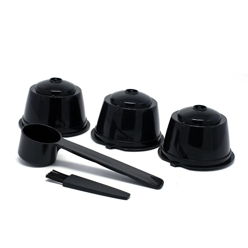 Fit For Dolce Gusto Coffee Filter Cup Reusable Capsule Filters With Spoon Brush