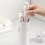 4-in-1 Emulsion Dispenser Bottle, Travel Minimalist with Labels, Toiletry Container