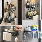 Bathroom Shelf Kitchen Storage Organizer Aluminum Alloy Shampoo Rack Shower Shelf Bathroom Accessories No