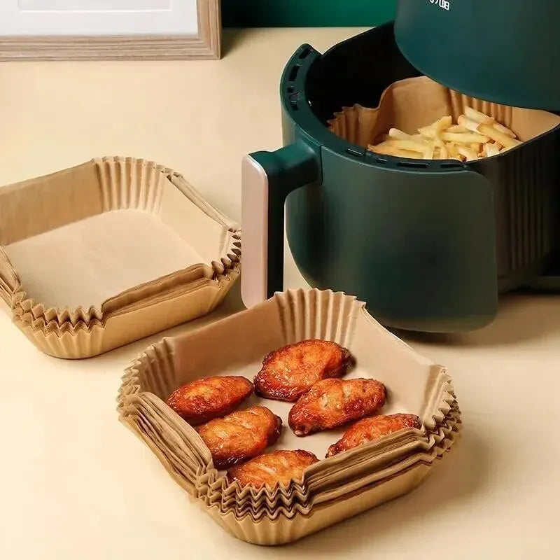 Air Fryer Disposable Paper Non-Stick Airfryer Baking Papers Round Liners Kitchen