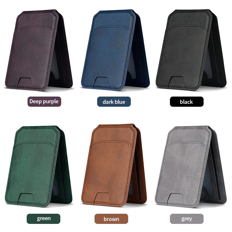 Luxury For Magsafe Magnetic Leather Wallet Holder Case For iPhone 16 15 14 13 12 Pro Max Card Holder Phone Bag