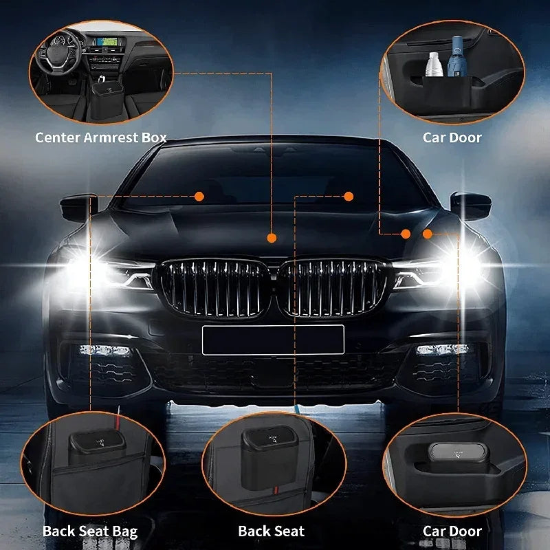 Car Trash Can (with Lid) Contains 60 (300) Garbage Bags, Small Car Can