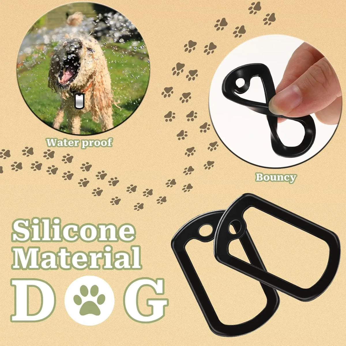 Silicone ID Tag Silencers — 10 or 20 Pieces