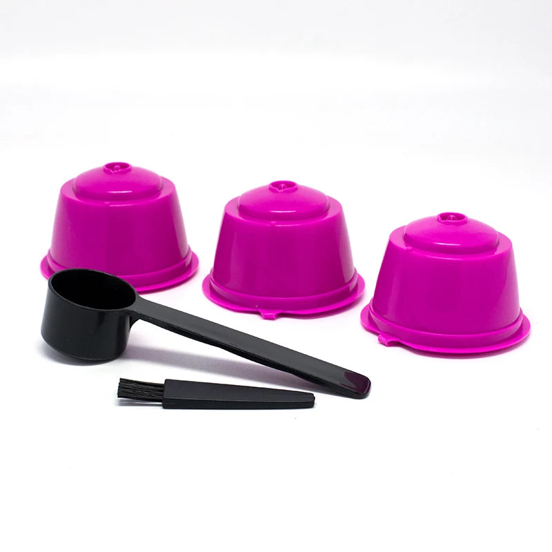 Fit For Dolce Gusto Coffee Filter Cup Reusable Capsule Filters With Spoon Brush