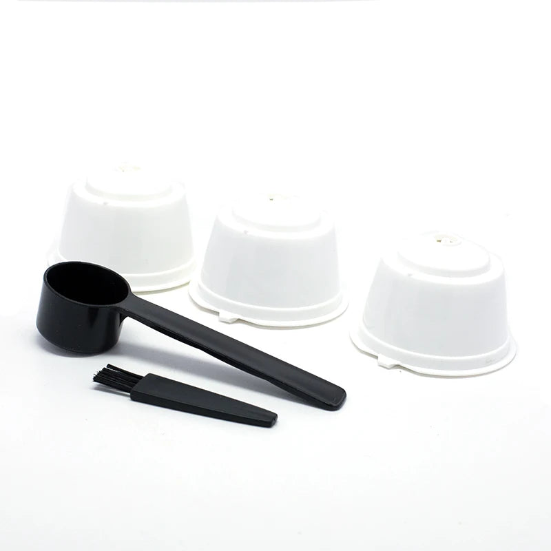 Fit For Dolce Gusto Coffee Filter Cup Reusable Capsule Filters With Spoon Brush
