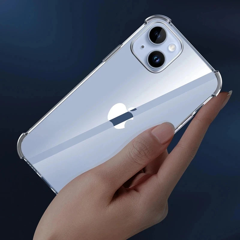 Shockproof Clear Phone Case For iPhone 15 14 11 13 12 Pro Max 7 8 Plus X XR XS Soft Silicone Protection