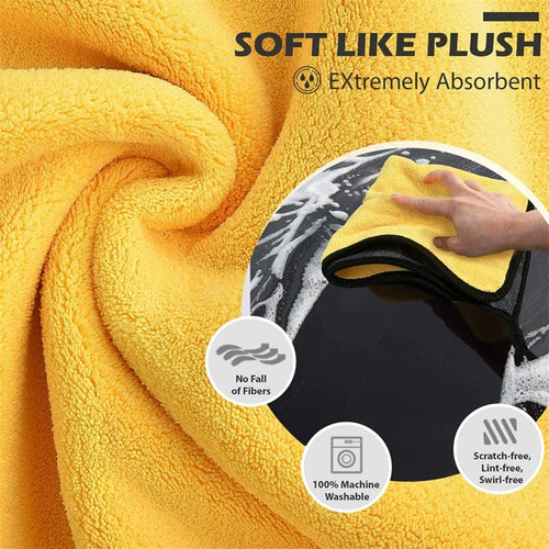 11.8 x 23.6 in Microfiber Car Cleaning Towels Soft Quick Drying