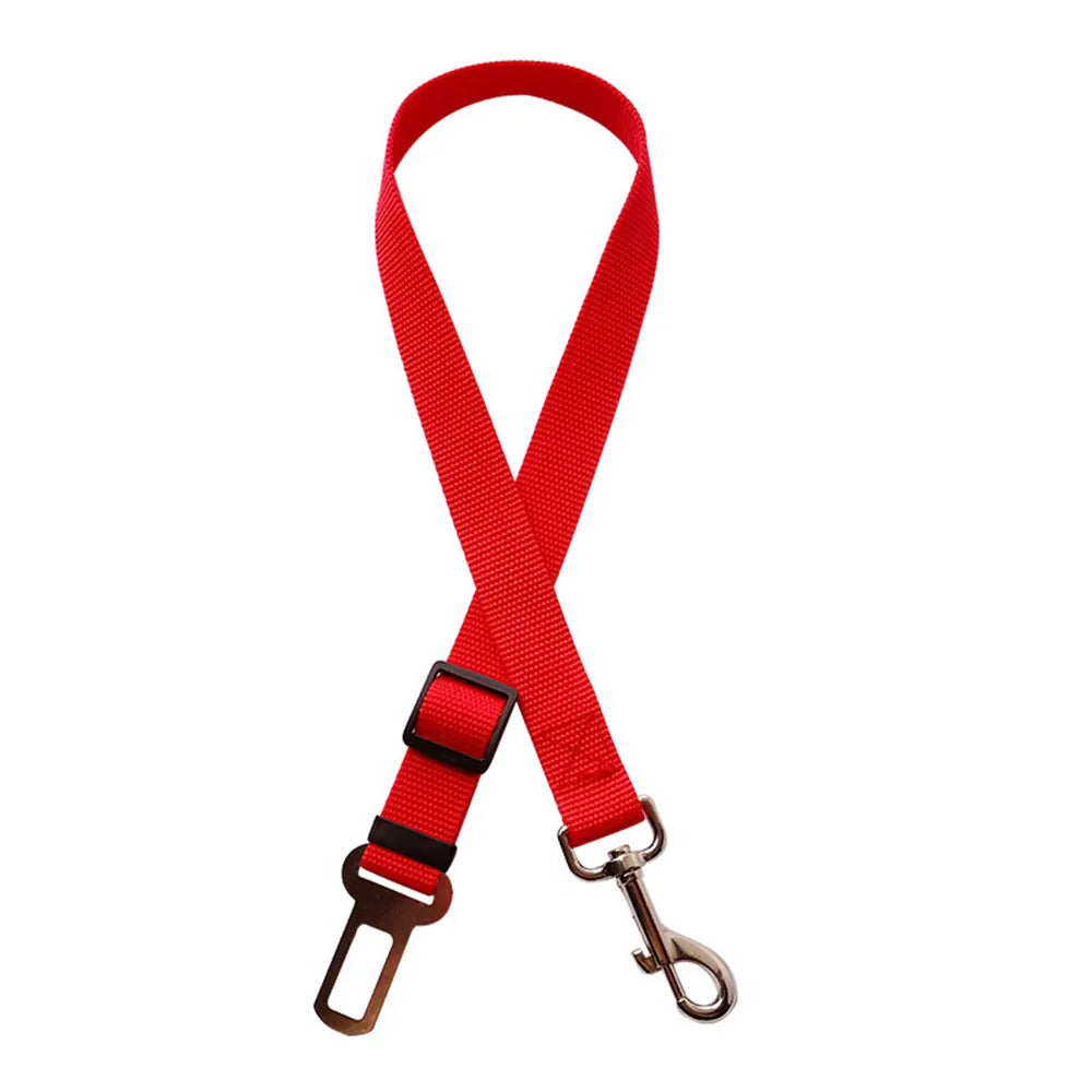 Adjustable Dog Car Seat Belt Harness for Dogs Nylon Reflective Cushioning Elasticity