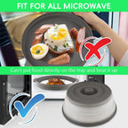 10.2 inch Microwave Plate Cover 2 In 1 as Splatter Guard Collapsible Lid