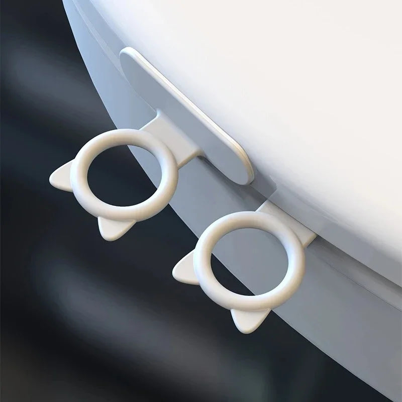 Cute multifunction Silicone Self Adhesive Handle for Toilet Seat Cabinet Drawer