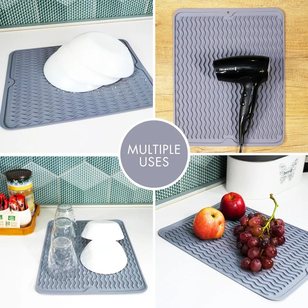 Non Slip Silicone Drying Mat for Kitchen Extra Large Heatproof Countertop Stove