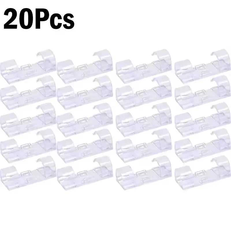 Cable Clips Organizer Drop Wire Holder Cord Management Self-Adhesive Manager Fixed