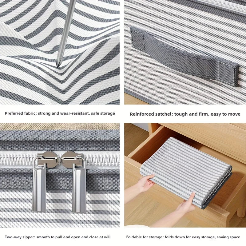 Under-Bed Storage Bag with Clear Window and Reinforced Handles