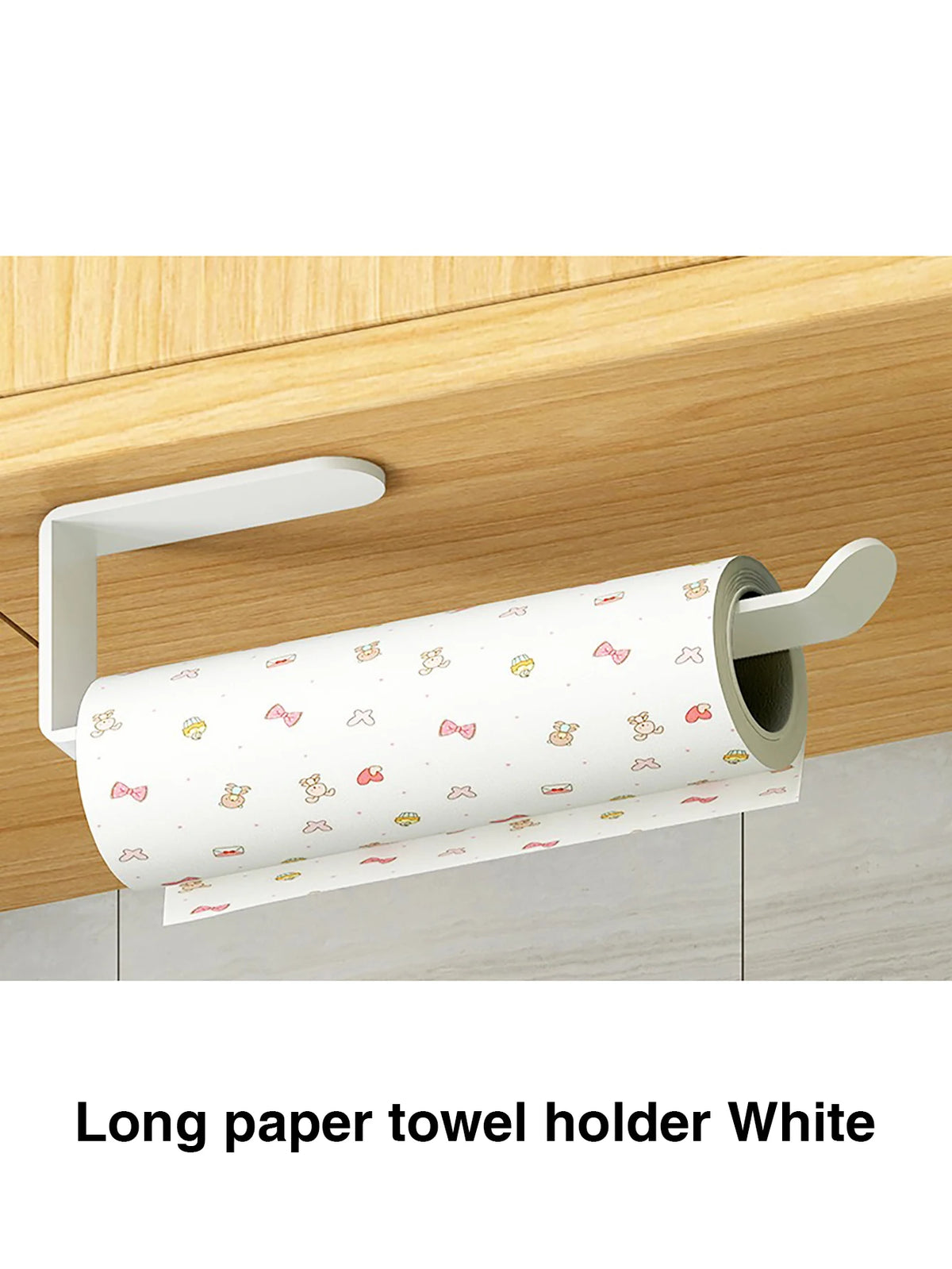 Kitchen Paper Towel Holder Adhesive Tissue Hanger Toilet Roll Dispenser Cabinet Storage