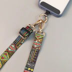 Mobile Phone Clip Antilost Retro Pattern Strap Crossbody Long Straps Adjustment Length Hanging Universal Neck