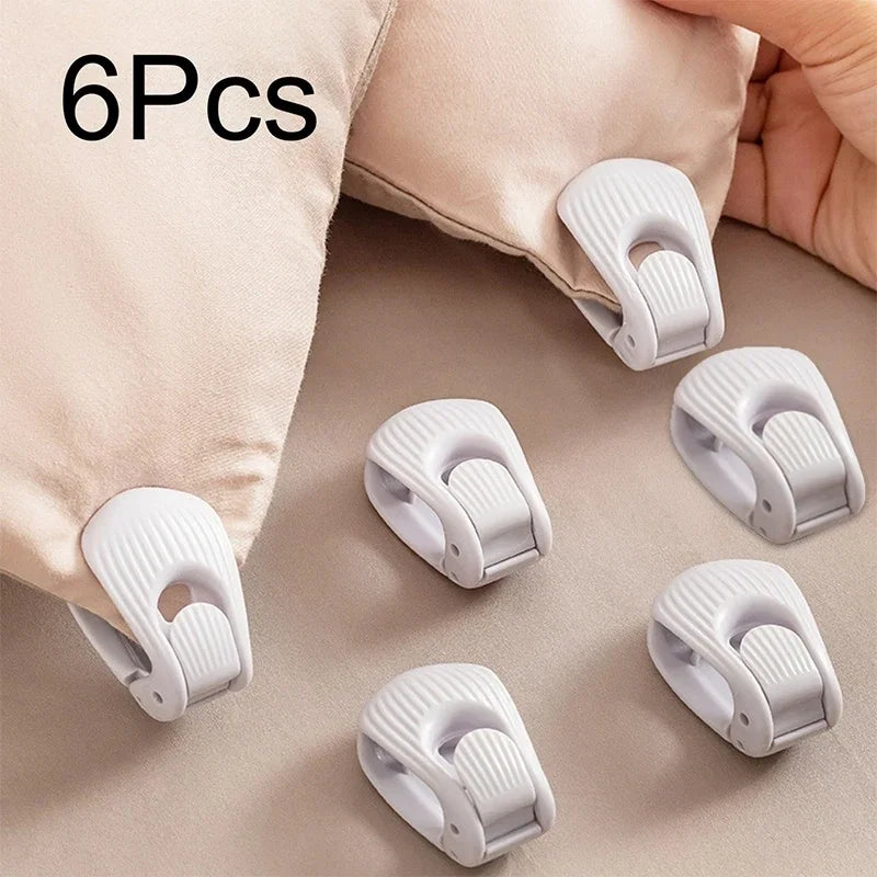Pin-Free Duvet Cover Clips — Set of 6