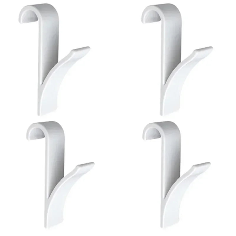 Kitchen Bathroom Hanger Clips Storage Racks White Clear Heated Towel Radiator Rail