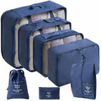 Set Travel Organizer Bags Suitcase Packing Cubes Cases Portable Wardrobe Luggage