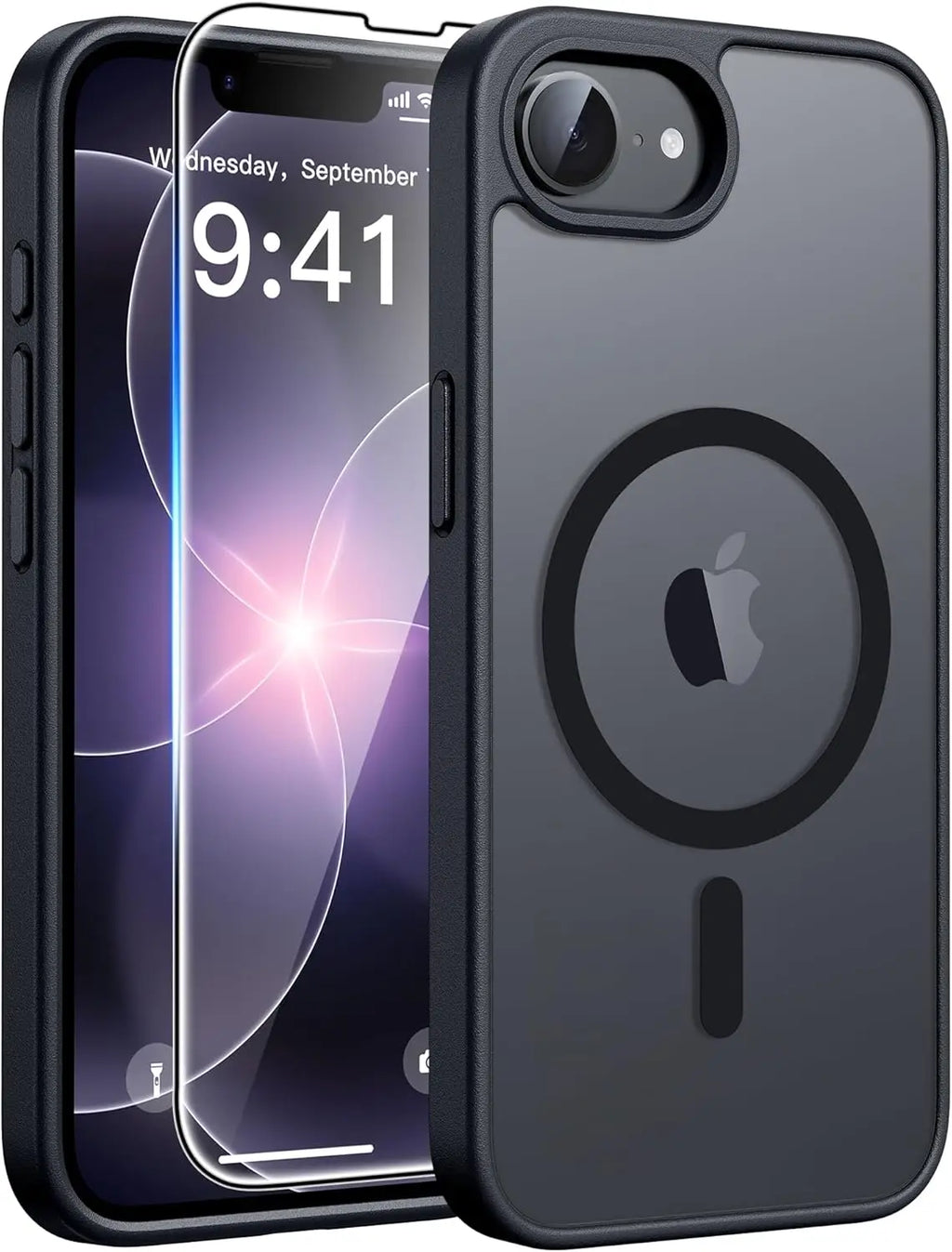 For iPhone 17e/16e Phone Case with Magnetic Translucent Matte Cases with [Screen Protector] Shockproof