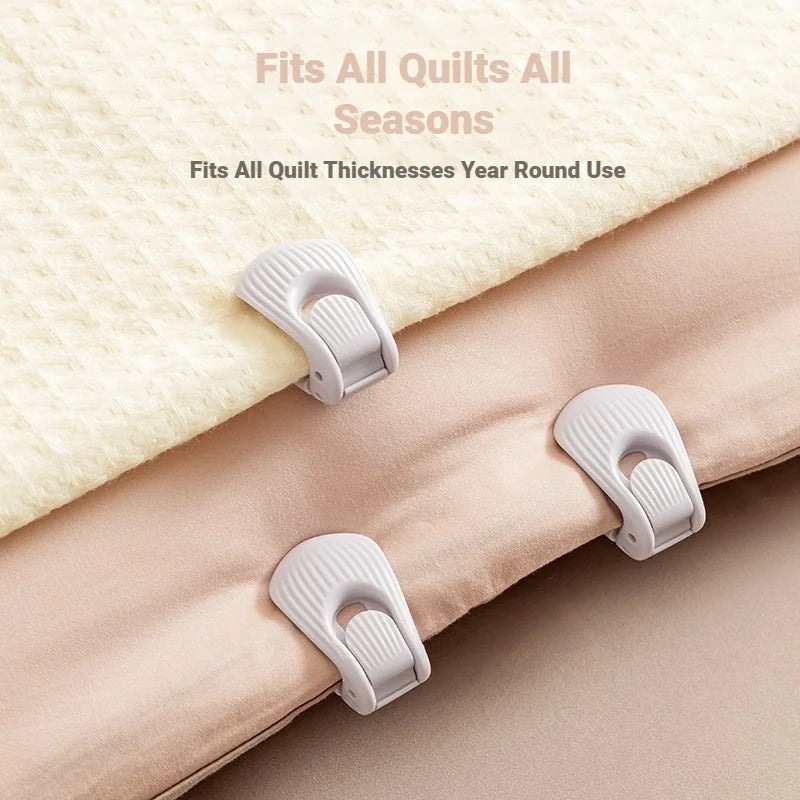 Pin-Free Duvet Cover Clips — Set of 6