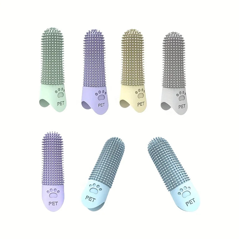 Soft Silicone Dog Toothbrush 360° Finger for Dogs Cats Durable Pet Brush Tooth Cleaning