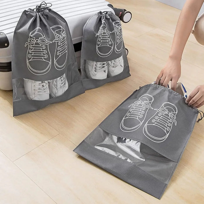 Drawstring Shoe Storage Bags — 5 or 10 Pack