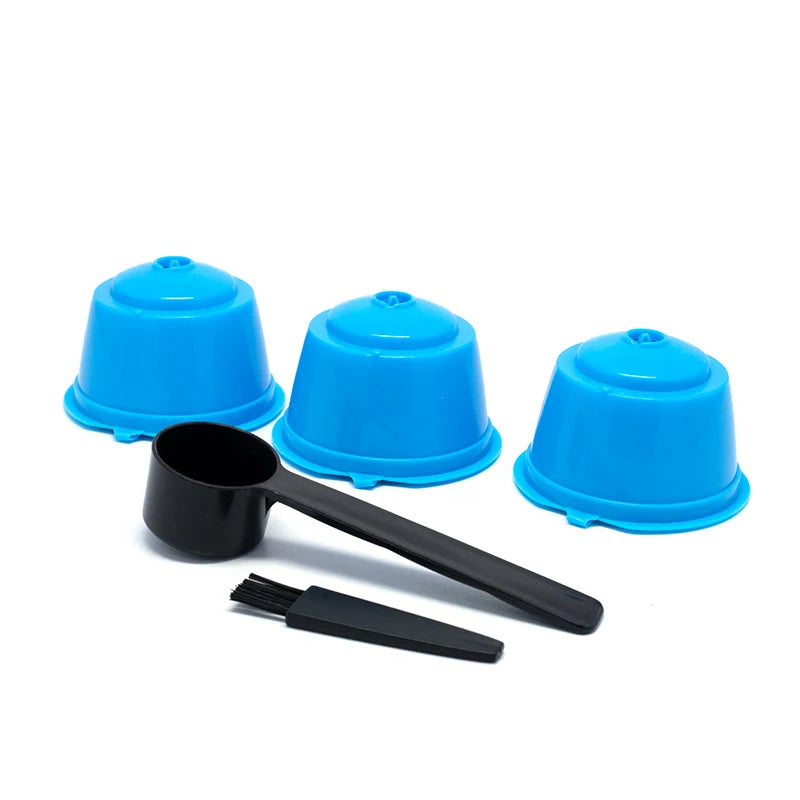 Fit For Dolce Gusto Coffee Filter Cup Reusable Capsule Filters With Spoon Brush