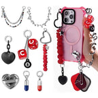 Multiple Chains DIY Mobile Phone Accessories Hook Sticker Phone Charm Lanyard Pendant for IPhone for Galaxy