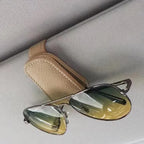 Car Sun Visor Glasses Case Holder Sunglasses Clip Ticket Card Multifunction Portable