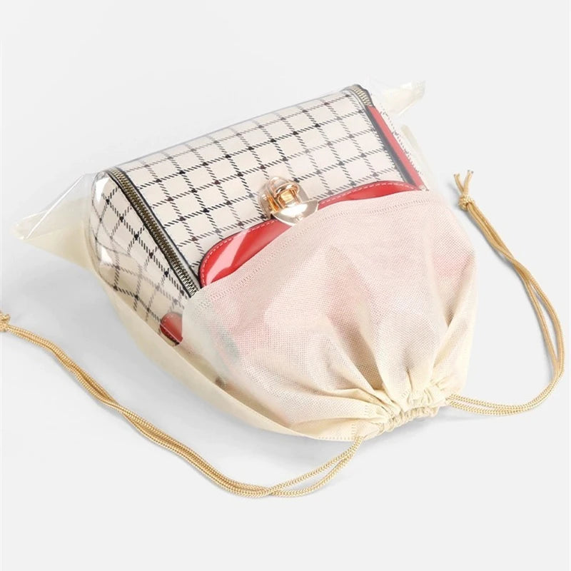 Dust Bag Handbag Moisture-proof Bundle Pocket Transparent Drawstring Storage Bag