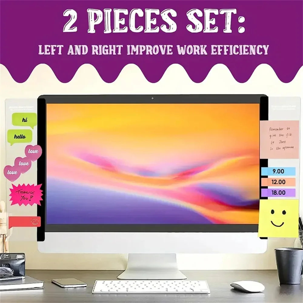 left/right Monitor Memo Board Clip - Streamline Workspace, Enhance Decor