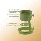 2 IN 1 Faucet Hanging Sink Drain Basket Detachable Bottom Cover Food Residue Filter
