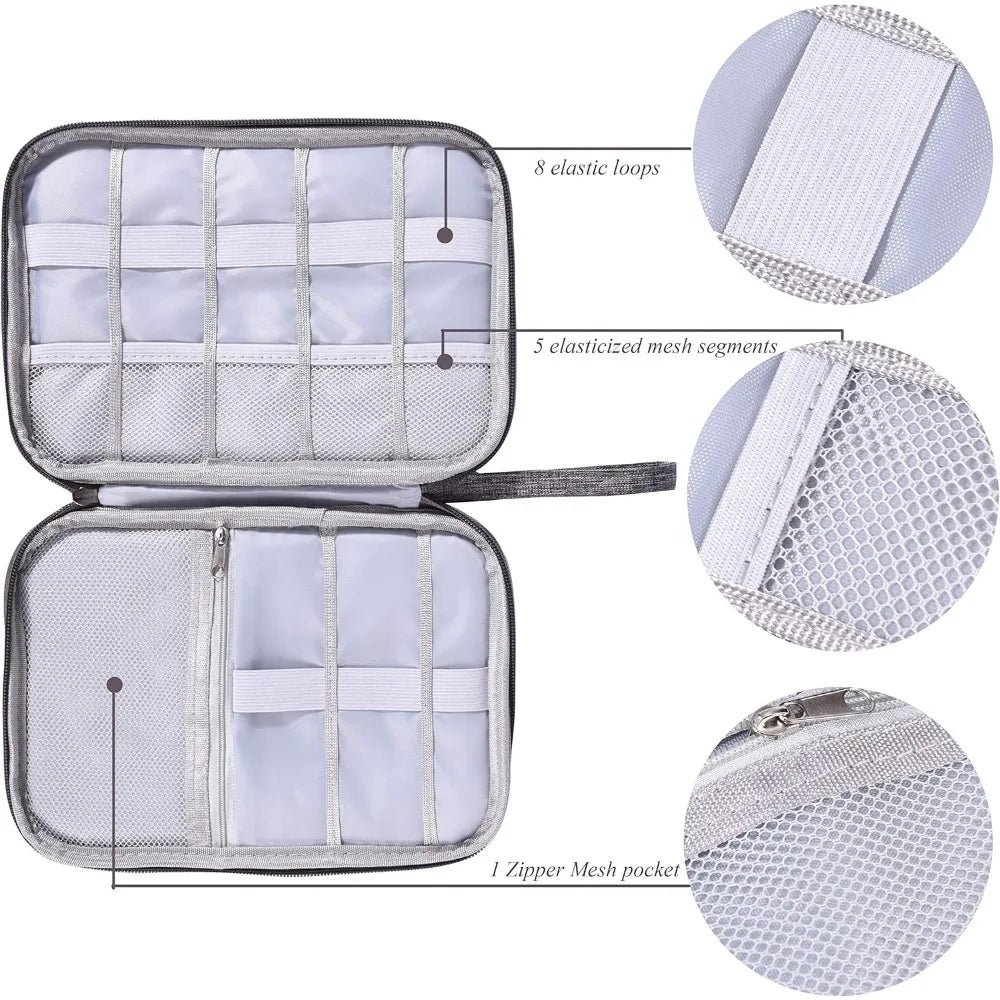 Electronics Organizer Bag Waterproof Carrying Pouch Travel Bag Universal Cable Storage
