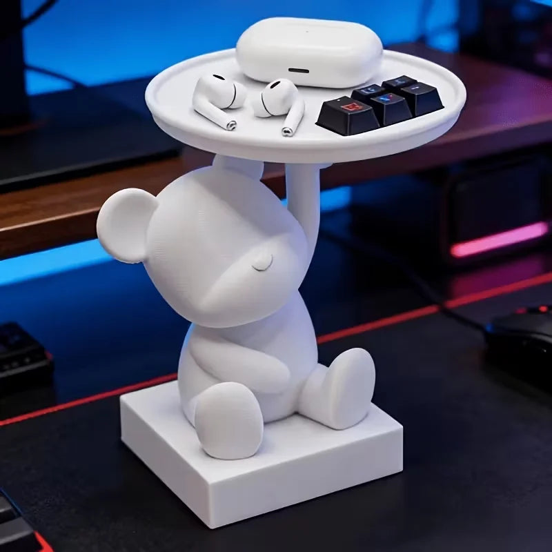 Mini Bear Trinket Tray — White or Black