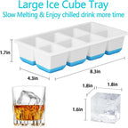 Large Ice Cube Trays Silicone Easy-Release Flexible Ice Molds