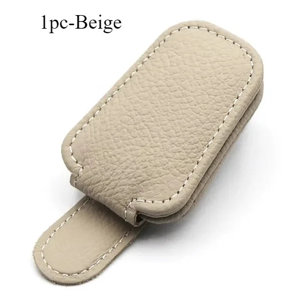 Car Sun Visor Glasses Case Holder Sunglasses Clip Ticket Card Multifunction Portable