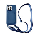 Crossbody Necklace Strap Card Holder Wallet Phone Case For iPhone 16 14 12 Pro Max 13 Mini 11 XS XR 7 8 Plus