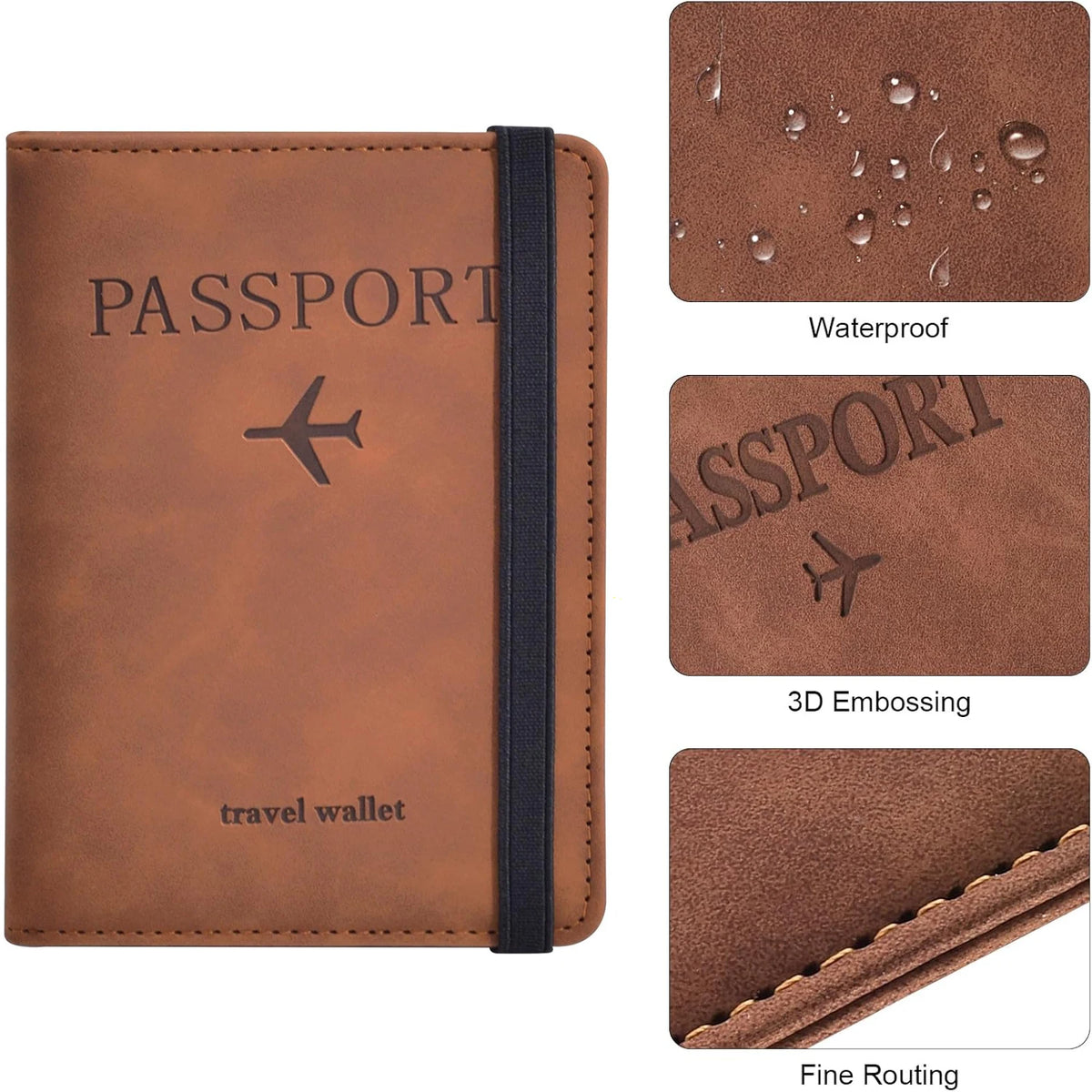 Passport Holder for Travel Essentials Wallet Cover Case for Accessories, Book Holders