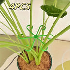 4-piece Set of Plant Stem Support Clips, Horticultural Turtle Back Bamboo Fixator