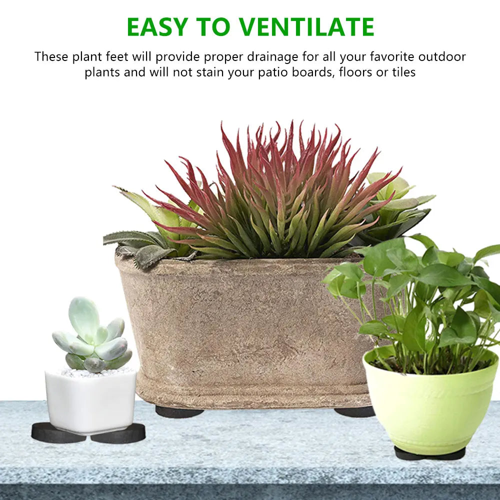 Flower Plant Pot Feet Invisible Round Flowerpot Riser Stands Self-adhesive Non-slip