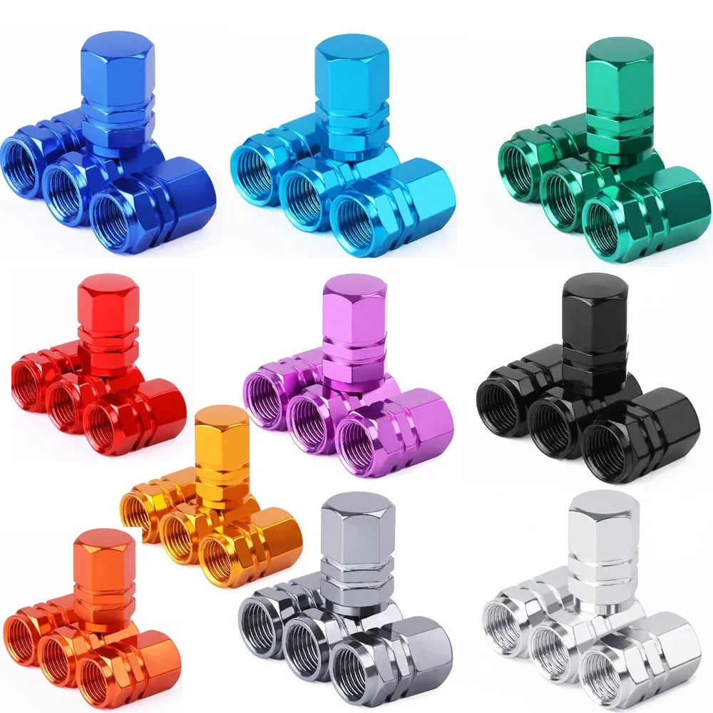Tire Valve Stem Caps Decorative Tires Accessories Aluminum Alloy Nipple Wheel
