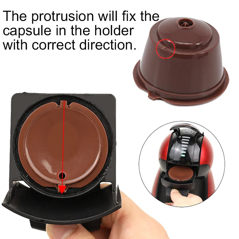 Fit For Dolce Gusto Coffee Filter Cup Reusable Capsule Filters With Spoon Brush